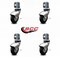 Service Caster 3'' Bright Chrome Neoprene Rubber CastersCorner Mount Brackets-, 4PK SCC-GR03S310-NPRB-BC-71678-4-CB90-4 - alternate 4
